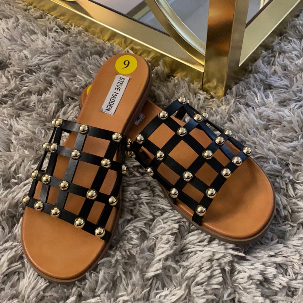Steve Madden Beil Sandals - Black Size 9 NWOT